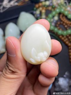 19【和田玉】白玉莲花吊坠