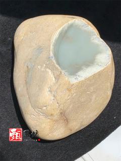 甄玉坊和田玉石包玉籽料 全明料满肉 石包玉原石和田玉籽料