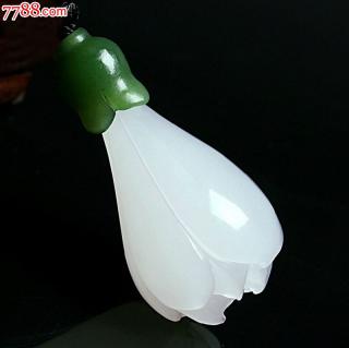 新疆和田白玉吊坠玉兰花女士颈饰送礼必备