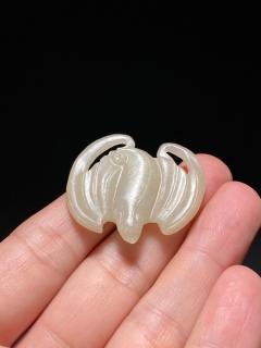 清 和田玉白玉籽料 福纹珮 挂件