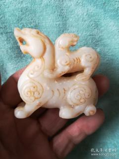 老和田玉摆件(包老辽,金时期到代,包和田白玉)
