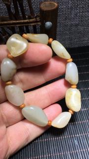 和田玉原石手链